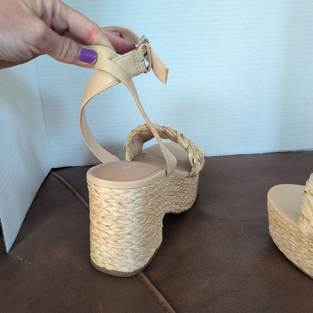 Marc Fisher Steel Platform Sandal, Women's Size 10M, Light Natural New - Picture 9 of 15